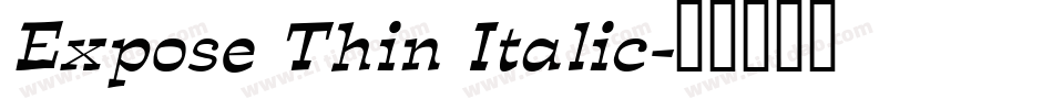 Expose Thin Italic字体转换
